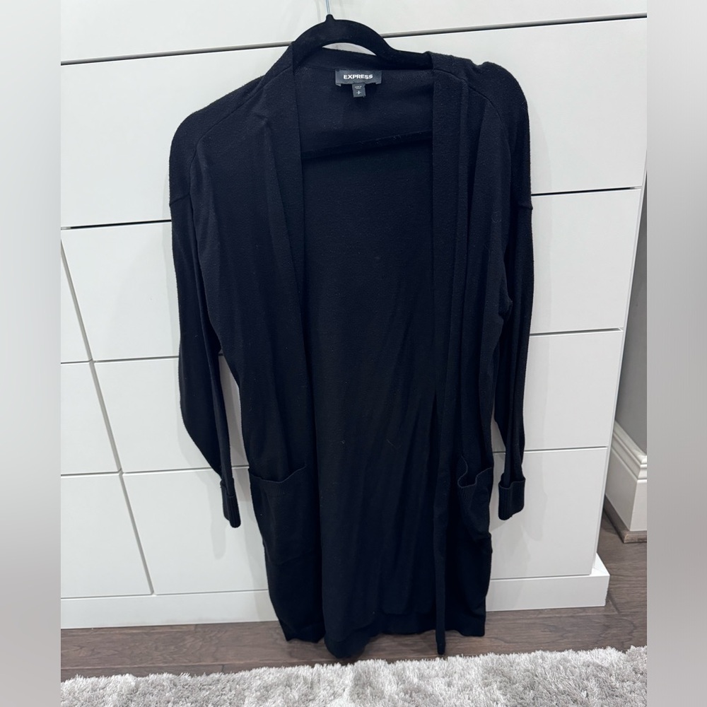 Express Long Black Cardigan